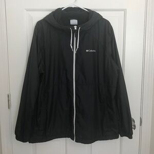 Columbia Switchback Fleece Lined Windbreaker Rain Jacket Plus Size 1X Black
